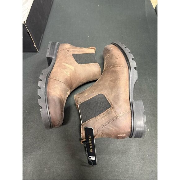 Sorel Emilie III Waterproof Chelsea Boots Tobacco Black 6 - Picture 4 of 6